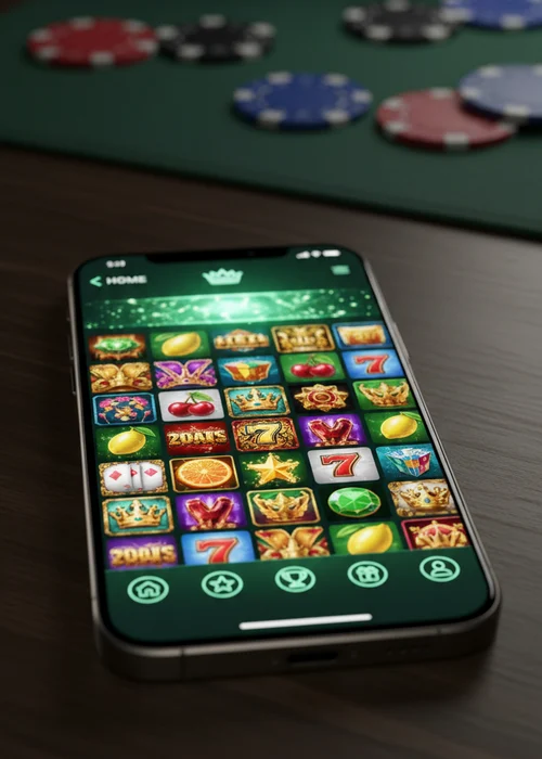 Vibrant Casino Gem online lobby showcasing live dealer tables and exciting slot games, accessible to players on desktop and mobile devices.